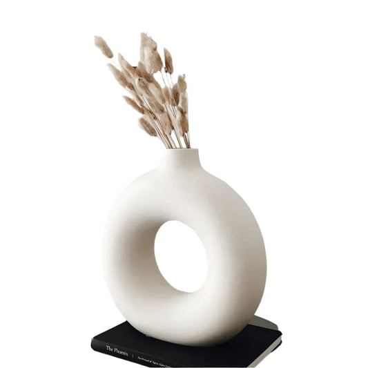 Round Ceramic Vase for Home Decor